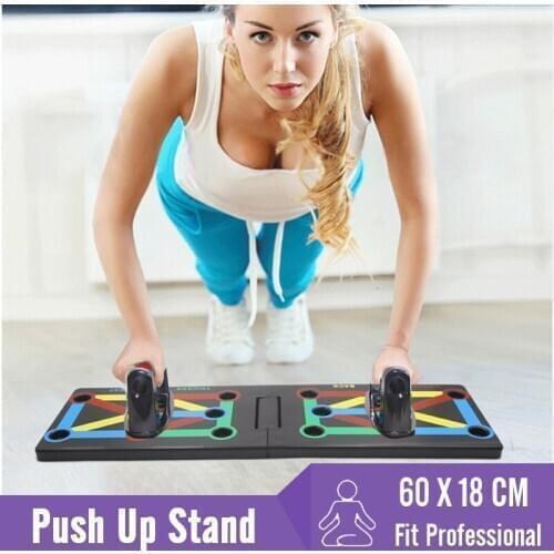 9 In 1 Gym Push-up Stands Body Building Training System Home Muscle Equipment Push Up Rack Board Men Women Comprehensive Fitness