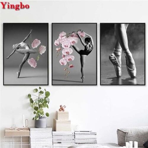 Ballet dance girl Diamond Painting 3 pcs Full drill Square Mosaic diamond picture diamond embroidery 5d ,hanukkah gift,New hot