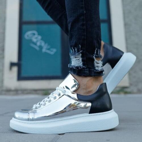 Chekich Unisex Shoes Silver Black Non Leather Lace Up Spring Fall Seasons Luxury Mixed Color Gray Daily Sneakers for Men and Women Flexible 2021 Fashion Office Flat Comfortable Light Breathable Odorless Sewing CH259 V4