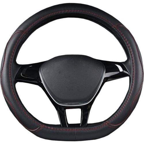 D Type Car Steering Wheel Cover Fit Most Auto For 37 - 38 CM 14.5"-15" For D Shape Braid on Steering-wheel Cape Car Styling