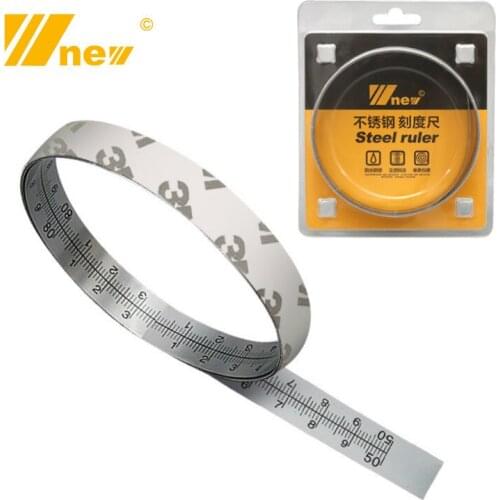 Woodworking Stainless Steel Miter Track Tape Ruler Measure Self Adhesive Metric Scale Ruler width 12.5mm DIY Tools