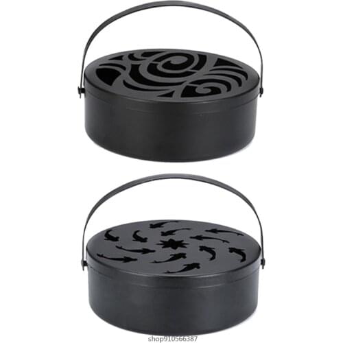 Retro Wrought Iron Hollow Mosquitoes Coil Holder Portable Incense Burner Holder Sandalwood Mosquitoes Repellent Burning Dropship