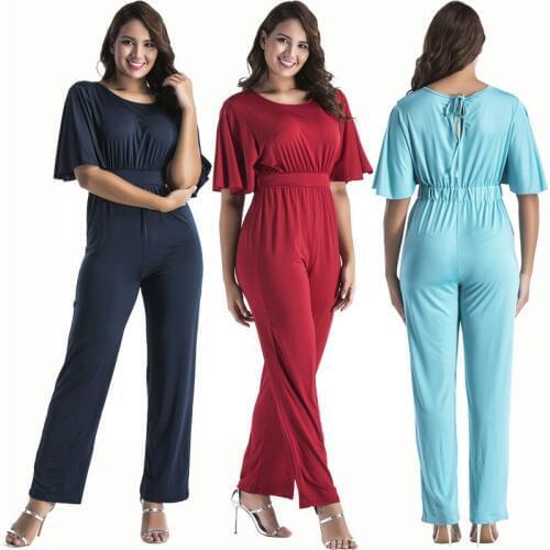 HongMiao 2018 New Fashion European Sexy Loose Ladies Jumpsuit Leisure Ladies High-quality Brand Jumpsuit