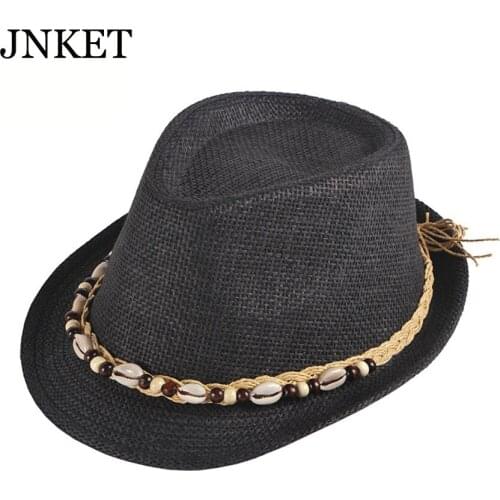 JNKET New Men Women Straw Hat Fedoras Hat Gangster Cap Beach Hats Panama Hat Outdoor Sports Sunhat Summer Hat Top Hats