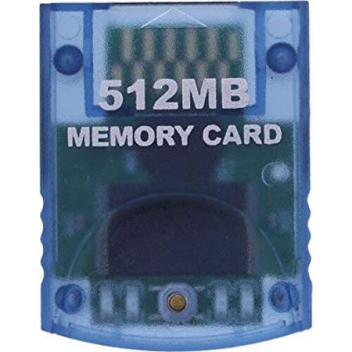 Ruitroliker 512MB Memory Card for GameCube or Wii Consoles (Clear Blue)