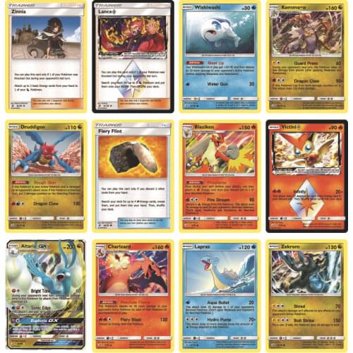 54Pcs 108Pcs 216Pcs 324Pcs Pokemon Cards Dragon Majesty Team Up Sun Moon Limited Collectible Trainning Card Toys Children Gift