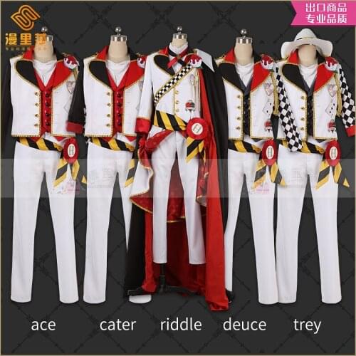 Twisted Wonderland Cosplay Riddle Deuce Cater Ace Trey Uniforms Cosplay Costume Halloween Outfit For Men/Women