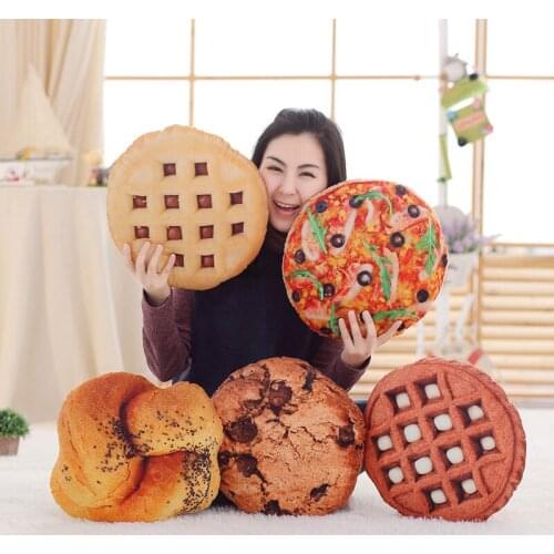 Creative Plush Toys Hamburger Shape Stuffed Toys Soft Cute Sofa Pillow Children Birthday Gifts Simulation Hamburger Back Cushion