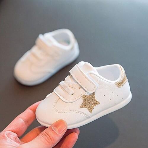 New Kid Shoes Sneakers Cute Star Toddler Shoes Causal Boy Girl Soft Cotton Anti Slip Spring Autumn Baby Boy Shoes First Walkers