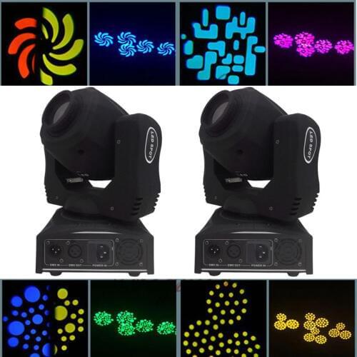 2Pcs Mini LED Spot Lights 60W Moving Head Light With Gobos Plate&Color Plate Effects DMX512 DMX 9/11 Channels LED Stage Lighting
