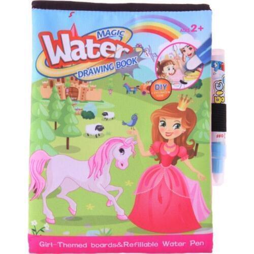 Reusable Kids Painting Magic Water Drawing Book Water Coloring Graffiti Book Baby Early Education Book Toy Gift