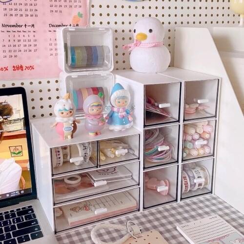 Multi-layer Desktop Drawer Make Up Organizer Home Office Stationery Jewelry Desk Arrangement Small Box Lipstick Storage Box