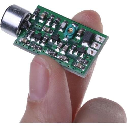 Transmitter Module 88MHZ-108MHZ 0.7-9V Mini Bug Wiretap Dictagraph Interceptor MIC V4.0 Core Board Mini 0.7V-9V 1PC
