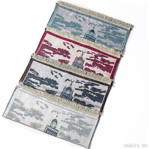 Prayer Rug Islamic Salat Carpet Kneeling Poly Mat For Muslim Prayer tapis de priere Islam Braided Mats Eid Rugs Tassel Home Gift