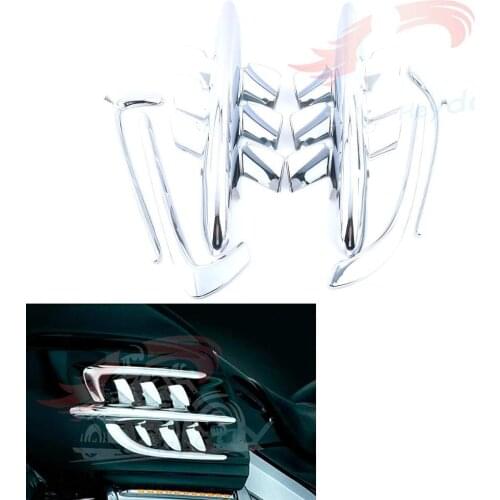 Motorcycle Chrome Shark Gills Fairing Accents Decoration Parts For Honda Goldwing GL1800 2001-2011 1 Set 6 Pcs