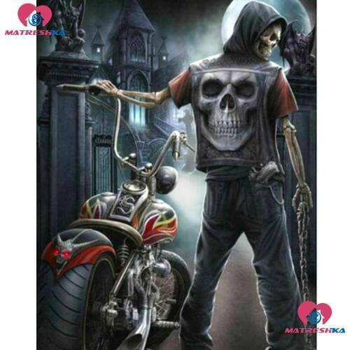 Full Square/Round Drill 5D DIY Diamond Painting accessories"Moto skull"Embroidery Mosaic sale Cross Stitch kits Home Decor Gifts