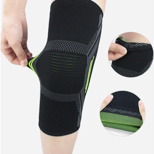 Fitness Running Cycling Knee Pads Breathable Silicone Anti-Slip Sports Compression Kneepads Basketball Volleyball Kneepads