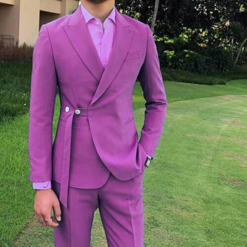 New Custom Fashion High Quality Blue Suits For Wedding Bridegroom Best Man Suit Slim Fit Wedding Business Party (Jacket + Pants)