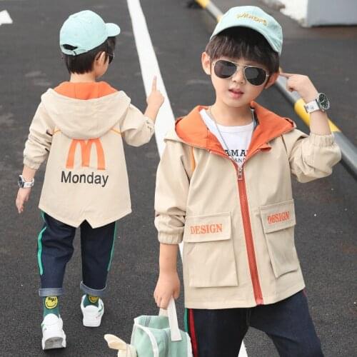 2021 Fashion Spring Autumn Boy Coat Overcoat Top Kids Costume Teenage Gift Children Clothes High Quality Plus Size