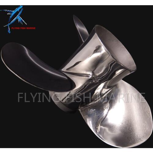 Stainless Steel Propeller 11 3/8x12-G Boat Engine For Yamaha 40HP 50HP Outboard Motor 11 3/8 x 12 -G 13 splines