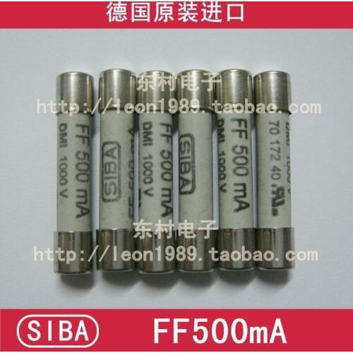 [SA] German original fuses SIBA fuse FF500MA 6 * 30mm 10x38mm 500MA 10A 1000V--10PCS/LOT