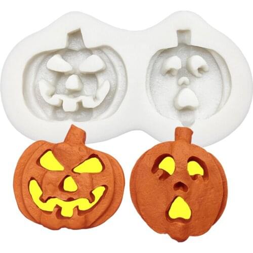 Halloween Jack-O'-Lantern Silicone Cake Baking Mold Sugarcraft Chocolate Cupcake Resin Tools Fondant Decorating Tools