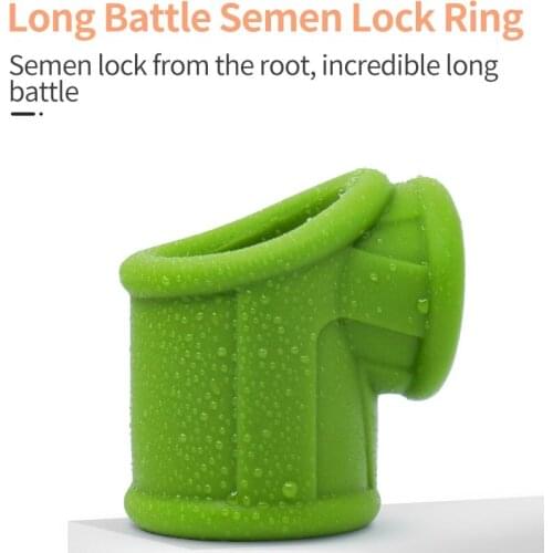 3 Color Silicone Delay Gonobolia Cockring Semen Lock Ring Penis Sleeve Cock Cage Scrotum Squeeze Adults Masturbators Sex Toy