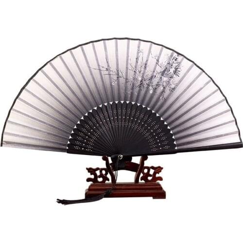 Chinese Style Folding Fan Retro Summer Classical Costume Dance Folding Ink Bamboo Fan Household Decoration Party Gifts Fans