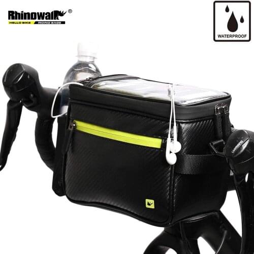 Rhinowalk Bike Handlebar Bag Frame Phone Touch Screen Bike Bags Waterproof Front Tube Bicycle Bag Cycling Accessories