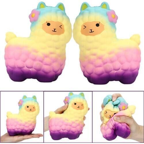 Jumbo Sheepsqui-shy Cute Alpaca Super Slow Rising Scented Fun Animal Toys Decompression Tool Funny Gift Relaxation Toys