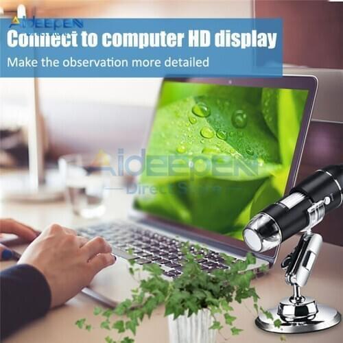 3 in 1 USB Interface 1600X/1000X/500X Mega Pixels 8 LED Digital Microscope Magnifier Camera Endoscope For Windows Mac Android