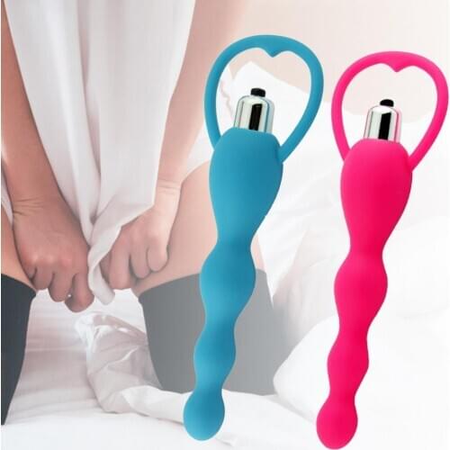 OLO Male Masturbation Stimulator Bead Shaped Electric Anal Plug Penis Extender Prostate Massage Vibrator Gay LES Sex Products