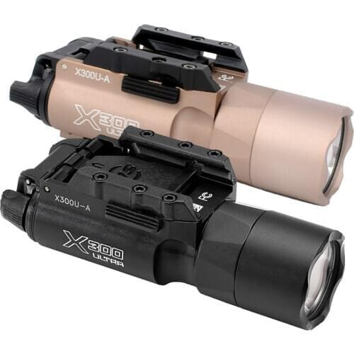 High-quality X300U-A Tactical Light Pistol Gun Light X300 Ultra High Output Weapon Flashlight Fit 20mm Picatinny Weaver Rail