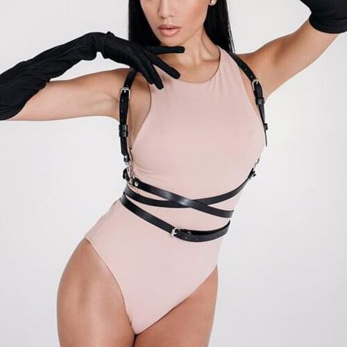 PICY Women Thigh Garter Belt Sexy Full Body Harness Bondage Lingerie Punk Harness Bra Goth Underwear Suspender Sex Accessories