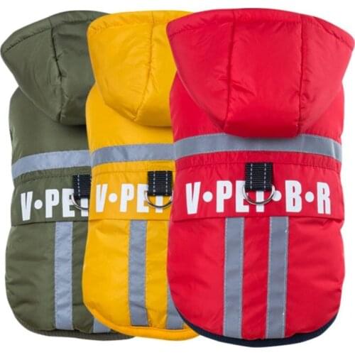 Ttriped Pet Dog Winter Coat Jacket Cat Warm Vest Puppy Hoodie Clothes Apperal 5 size 3 colors