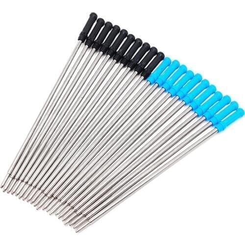 10 pcs Metal ballpoint pen cartridge refill 7cm replacement for oil based rotary refill