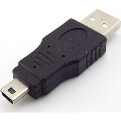 10pcs USB 2.0 A Male To Mini USB 5 Pin Male Plug Adapter Connector Converter for PC Laptop Data Transmission