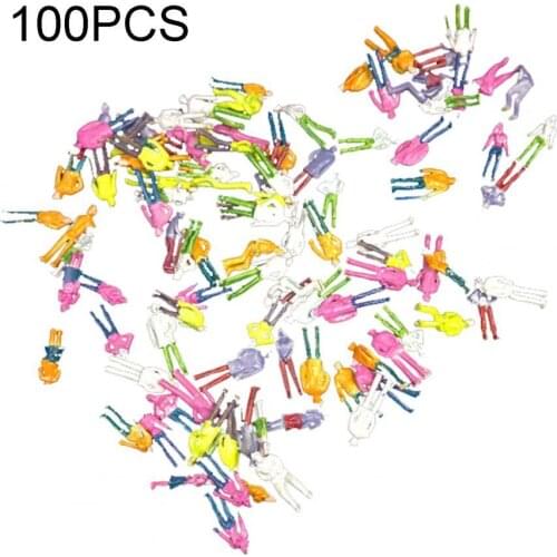 100Pcs 1:87 Scale 21mm Mixed Model Railway Train DIY People Figures Miniature