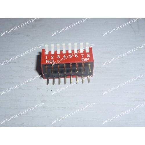 20PCS DPL-08R 2 rows 16pins 8P RED switch China make