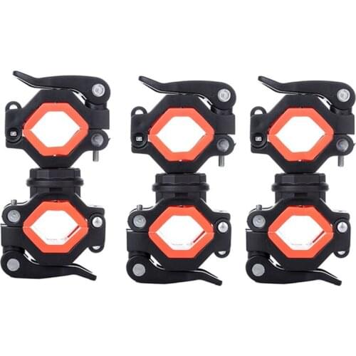 3 Pack Flashlight Holder, Mount Bicycle Mounting Bracket Flashlight Holder Torch Clip 360 Degree Rotation