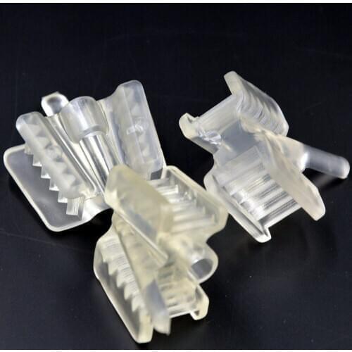 3 PCS Transparent Dental Occlusal Pad With Suction Tip Silicone Mouth Prop For Oral Care M Size