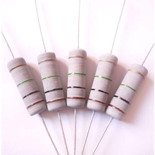 5w 1M ohm 1m ohm 1000000 ohm 100% Original New Fixed Resistor Metal Oxide Film Resistors Resistance +/- 5% (100pcs)