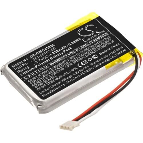 CS 250mAh / 0.93Wh battery for Garmin Dash Cam 45, DashCam 45 361-00103-00