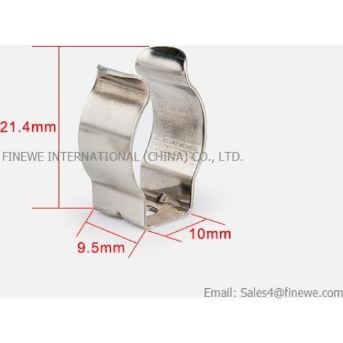 Manufacture Stainless steel fluorescent lamp accessories T4/ T5 bracket fixed hold lamp metal clip spring clip buckle