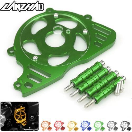 CNC Aluminum Motorcycle Front Sprocket Chain Guard Cover Green Gold for Kawasaki Z1000 2010 2011 2012 2013 2014 2015 2016 2017