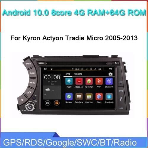 Android 10.0 car dvd player for SSANGYONG Kyron Actyon Tradie Micro Kyron 2005-2013 car audio stereo wifi 4g FM head unit