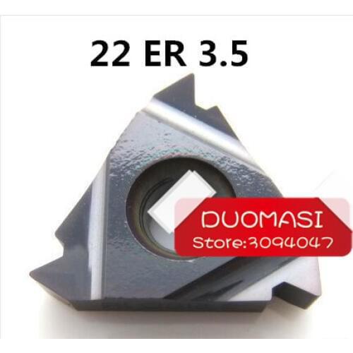 Free Shipping 22ER 3.5ISO Carbide Threading Inserts 3.5 Pitch Threaded blade,Cutting Carbide Inserts for Threading Lathe Holder