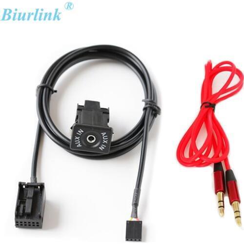 Biurlink DIY Extend Car AUX-in AUX Jack Adapter Cable For BMW Z4 E85 X3 E83 E39 E60 E61 E63 E64 Female 3.5MM Jack