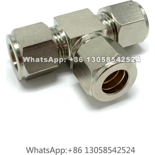 Tubing Double-end Ferrule Joint, Ferrule Type Pipe Joint, Copper Pipe Joint Tubing Fitting Connector