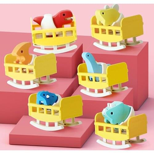 Halftoys Magnetic 3d Puzzle Sets Cute baby Dinosaur World Triceratops Jurassic T-rex Stegosaurus Skeleton Model kit Kids Gifts